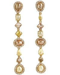 Artisan - Ice Diamond Multi-Shape Drop Earrings - Lyst