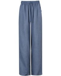 Conquista - Denim Style Wide Leg Pants - Lyst
