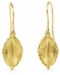 Mother Nature Jewelry - Rose Leaf Dangles, Handmade Minimalist Earrings - Lyst