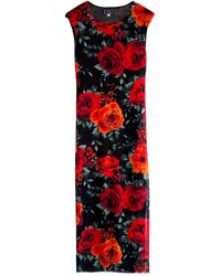 L2R THE LABEL - Shoulder Pad Printed Mesh Dress - Lyst