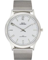 Bermuda Watch Company - Hugo Schwarze Theodore Silver Navy & Black Slim Interchangeable Mens Watch - Lyst