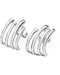 Lucy Quartermaine - Solid Sterling Waterfall Four Hoop Studs - Lyst