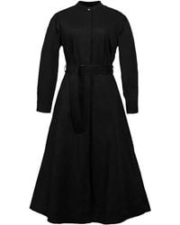 Smart and Joy - High Collar Cotton Shirt-Dress - Lyst