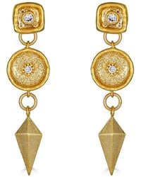 Loni Paul Jewelry - Matte Shield Dangle Earrings - Lyst