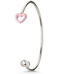Dolcetto Designs - Cometa Enamel Heart Bangle - Lyst