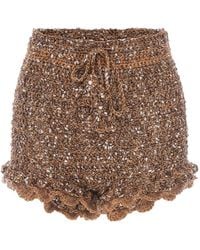 Andreeva - Chrysanthemum Handmade Crochet Shorts - Lyst