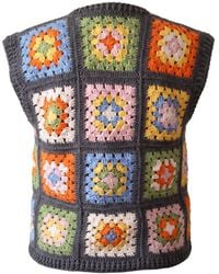 Ana Chic - Ashbloom Granny Square Handmade Crochet Waistcoat - Lyst