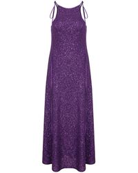 NAZLI CEREN - Addie Sequin Long Dress In Sparkling Grape - Lyst