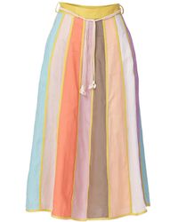 Smart and Joy - Wide Stripes Trapeze Skirt - Lyst