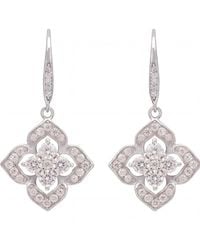 LÁTELITA London - Pointed Cz Clover Flower Drop Earrings - Lyst