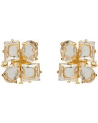 Bounkit - Cora Studs Clear Quartz Clip On - Lyst