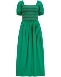 Sugarhill - Octavia Midi Shirred Dress , Rainbow Shirring - Lyst