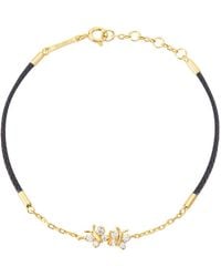 BLOOMTINE | Earth Angel HQ - Enchanting Flutterfly Vermeil Butterfly Silk Cord Thread Bracelet - Lyst