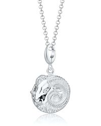 Lily Charmed - Sterling Aries Zodiac Charm Necklace - Lyst
