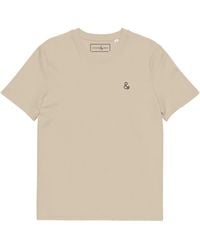 Anchor and Crew - Neutrals Desert Dust Ampersand Signature Organic Cotton Embroidered T-Shirt - Lyst
