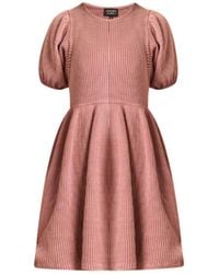 Known Supply - Puff Sleeve Waffle Knit Babydoll Dress - Lyst