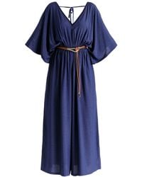 Paisie - Sparkled Wide Leg Jumpsuit With Belt - Lyst