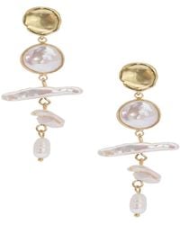 Saachi - Baroque Pearl Drop Statement Earring - Lyst