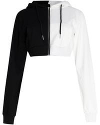 Circular Path - Two Tone Crop Hoodie - Lyst