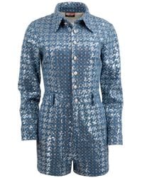 Maui X Lolita - Moné Sequin Denim Romper - Lyst