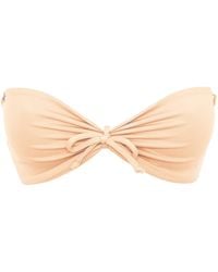 Terra Dea - Reversible Bandeau Bikini Top In Peach & Ivory - Lyst