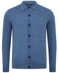 Paul James Knitwear - Extra Fine Merino Wool Cassius Polo Cardigan - Lyst