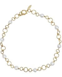 Farra - Irregular Freshwater Pearls With Chain Necklace - Lyst