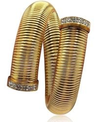 Michael Nash Jewelry - Lisette Plated Sixteen Millimeter Cobra Bracelet With Pave Tips - Lyst