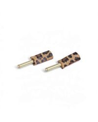 Svetlana Vukov - Ochre Leopard Linear Drop Earrings - Lyst