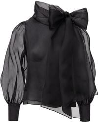 Lita Couture - Sheer Organza Blouse - Lyst