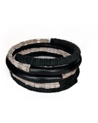 WAIWAI - Coil Leather Bracelet With Beads - Lyst
