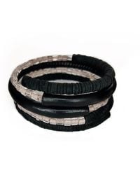 WAIWAI - Coil Leather Bracelet With Beads - Lyst