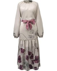 Smart and Joy - Placement Floral Print Blouse-Dress - Lyst
