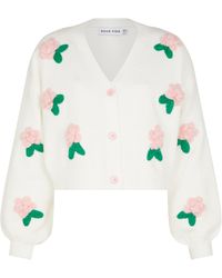 Sour Figs - Flower Detail Knit Cardigan - Lyst