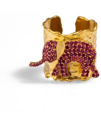 Ebru Jewelry - Guardian Elephant Chunky Adjustable Ring - Lyst