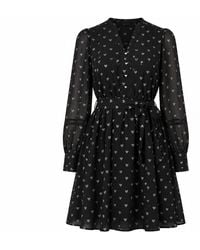 Yumi' - Heart Print Mini Dress - Lyst