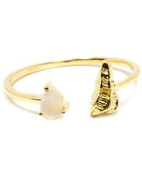 NASI SILVER - Shell Sedef Ring- Opal - Lyst