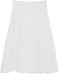 REISTOR - Overlap Midi Cotton Skirt - Lyst