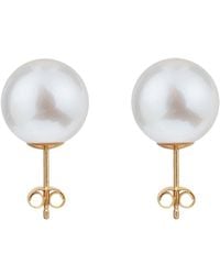 Ora Pearls - Medium Pearl Studs Earrings - Lyst