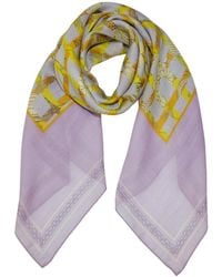Ana Maison - Floral Weave Silk Wool Scarf - Lyst