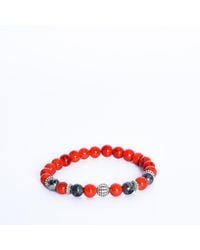 Addicted - Odisseo Handcrafted Bracelet With Labradorite & Howlite - Lyst