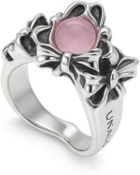 Unaloe - Sterling Bow-Inspired Ring With Hydrothermal Stone - Lyst
