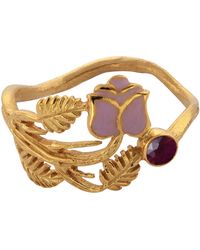 Emma Chapman Jewels - Enamel Rose Ruby Ring - Lyst