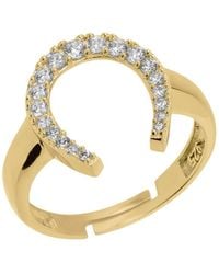 Spero London - Sterling Horseshoe Equestrian Ring - Lyst