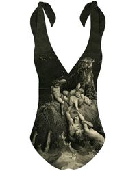 Aloha From Deer - The Holy Bible Plate I The Deluge One Piece Swimsuit - Lyst