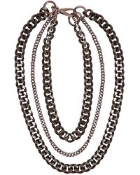 Sylvia Piechulla - Chunky 3-Tier Aluminium Metal Chain Necklace - Lyst