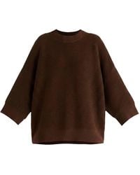 Paisie - Mock Neck Cropped Sleeve Ribbed Jumper - Lyst