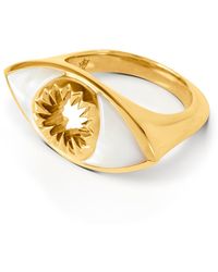 Kasun - 'I On You' Mother Of Pearl Ring - Lyst
