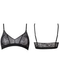 Bott Lingerie - Adjustable Strap Lace Bralette – Shadow - Lyst
