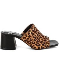 Rag & Co - Edama Leopard Print Studded Slip Ons - Lyst